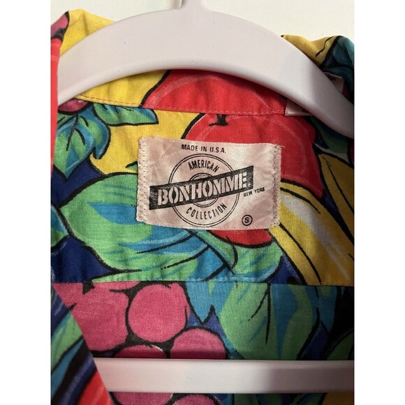 Vintage Bon Homme Men’s Fruit Shirt Small button down cotton Made In The USA sm - Picture 2 of 5